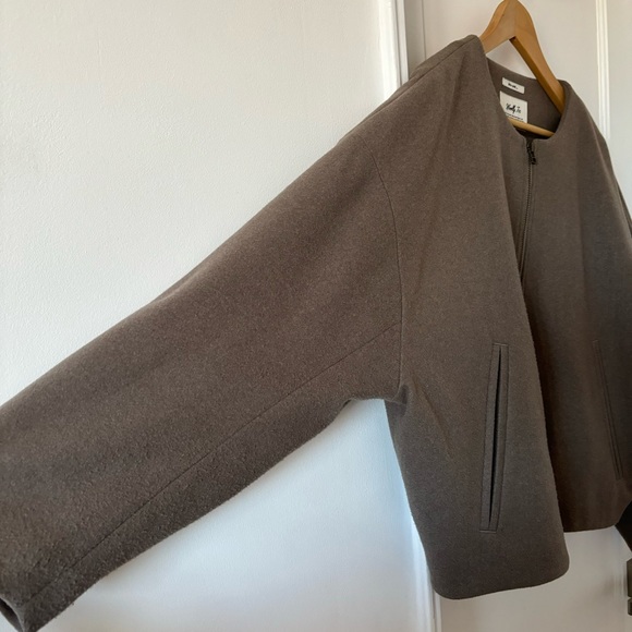 Nico And… Woolly Tec Oversized Zip Beige Coat Jacket - Picture 3 of 13